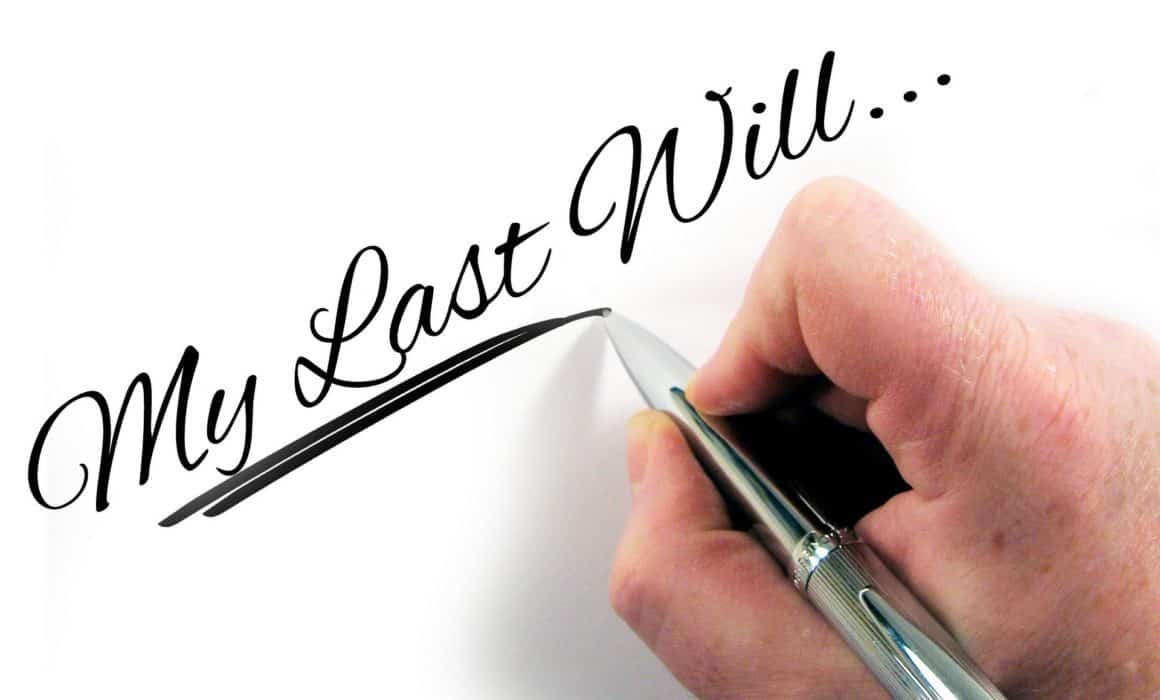 person writing their will